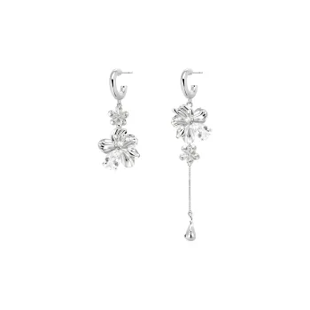 BOONEE ALUS White Gold Plated Copper Earrings Women's