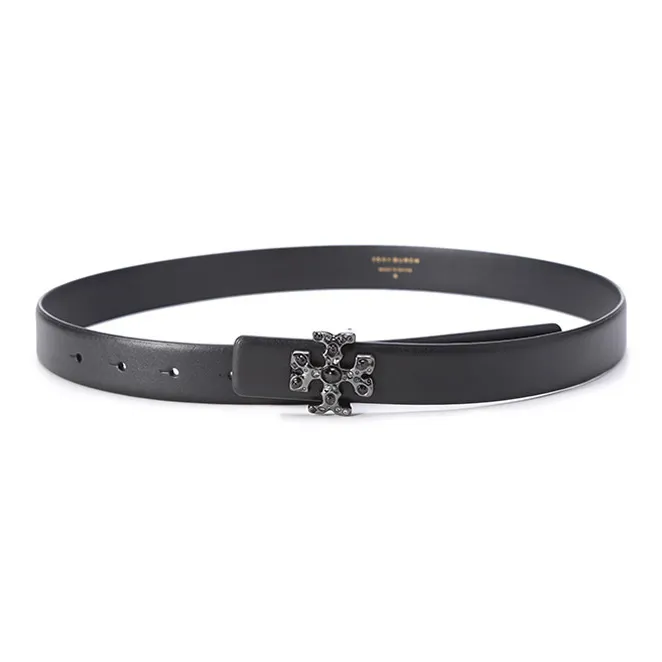 TORY BURCH Leather Belts Unisex Black -1