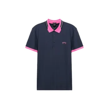 HUGO BOSS Short Sleeved Polo Shirt Men's Marine Blue