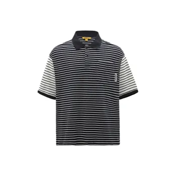 CAT Polo Shirts Unisex Black Stripes