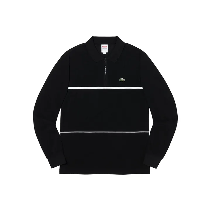 Supreme Lacoste Pique Zip L/S Polo-0