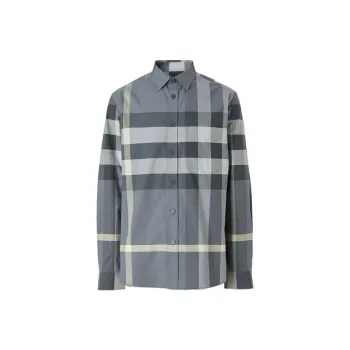 Burberry SS22 Shirt Men's Seal Gray Color