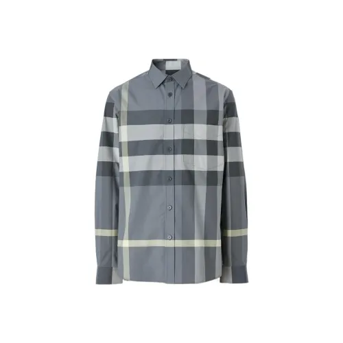 Burberry SS22 Shirt Men's Seal Gray Color