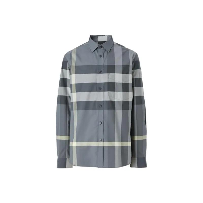 Burberry SS22 Shirt Men's Seal Gray Color-0