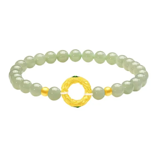 Zhongzhao Jewelry Bracelets Pale Greenish White Jade Unisex