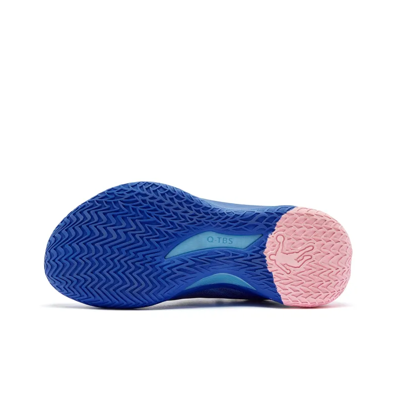 QIAODAN Poisonous Fangs 3.5 Basketball Shoes Men Low Top Digital Blue Soft Pink-4