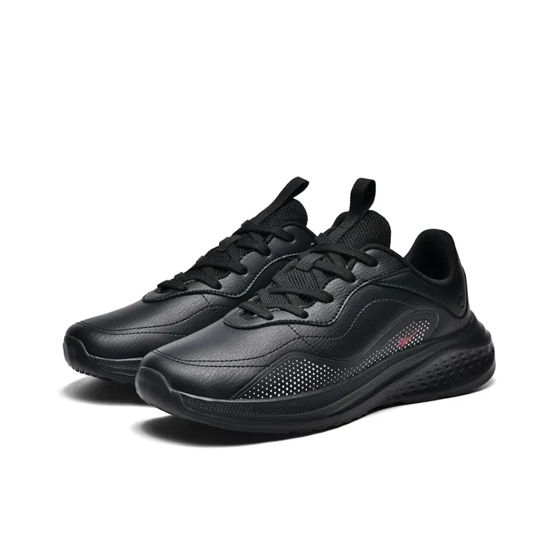 Binary Cushioning Rebound Support Lightweight Slip Resistant Low Top Running Shoes Men's Black-3