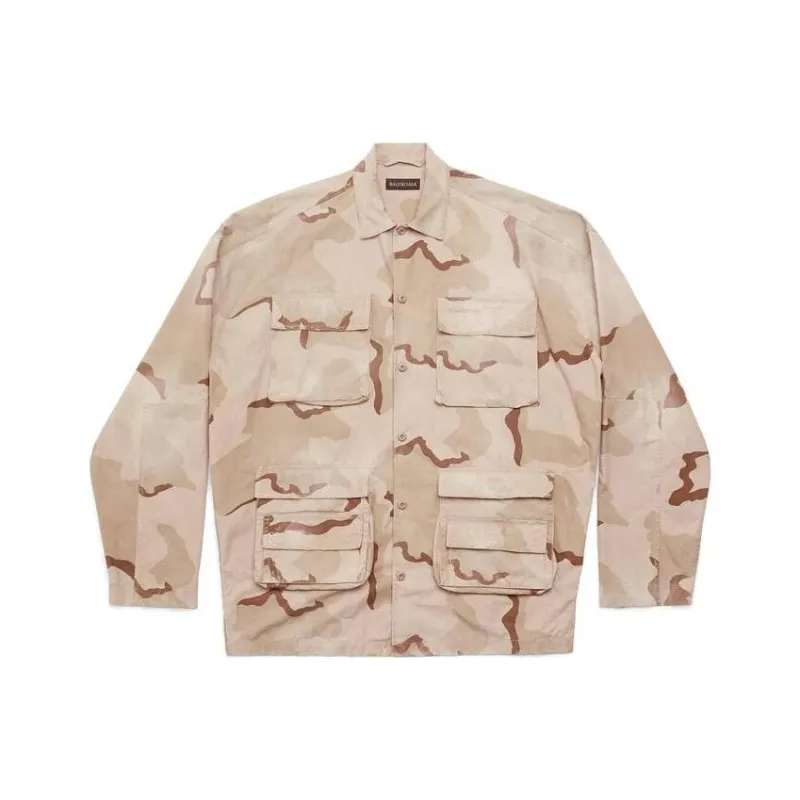 Balenciaga Shirt, Loose Fit Men's Beige-0
