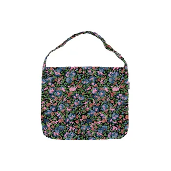 Emis Cotton Tote Bag, Shopping Bag, Shoulder Bag, Handbag Women's Painted Floral Black
