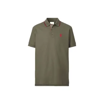 Burberry Monogram Motif Piqué Cotton Polo Shirt