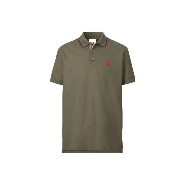 Burberry Monogram Motif Piqué Cotton Polo Shirt-0