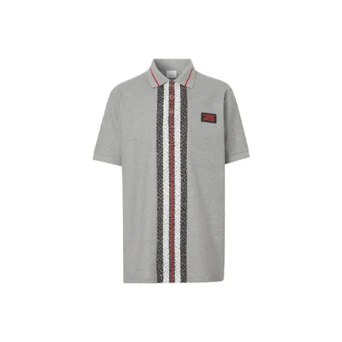Burberry Polo Shirts Men Gray