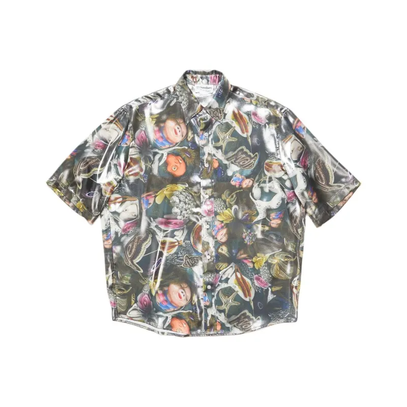 Acne Studios Graphic print Lamé Shirt-0