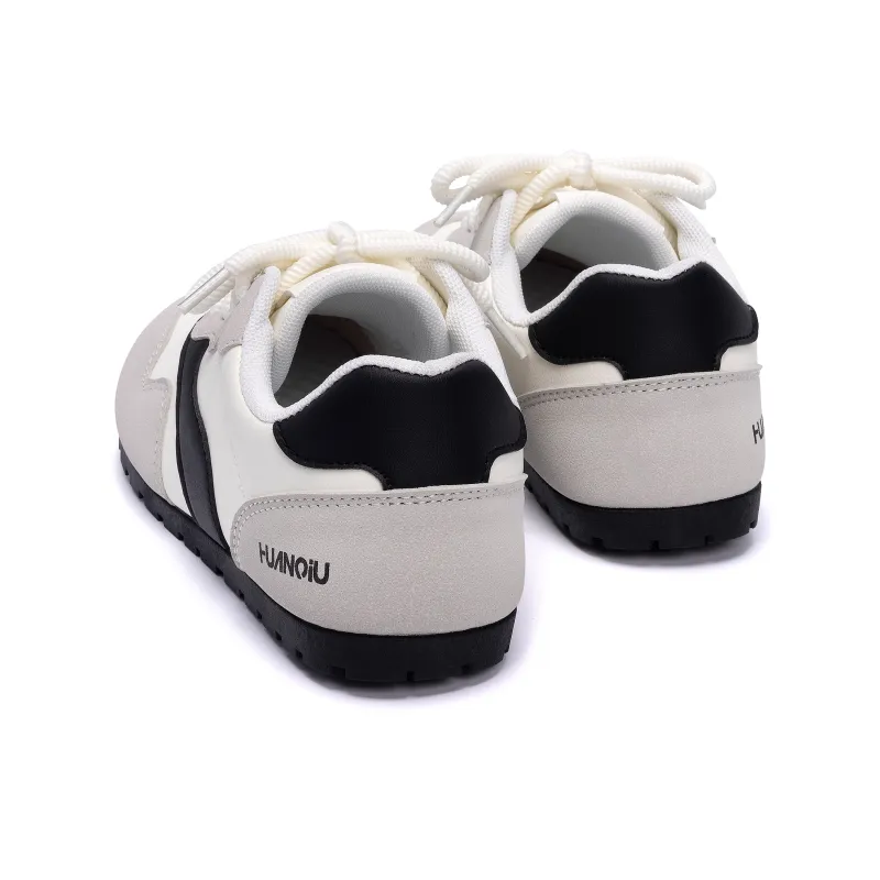 HUANQIU Breathable, Balanced And Lightweight Low Top Casual Shoes Women's Beige Black-6