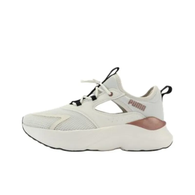 PUMA SOFTRIDE Mayve Anti Slip Wear Resistant Low Top Running Shoes Women's White Black-0
