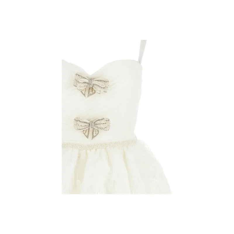 Self portrait Organza Bow Mini Dress-2