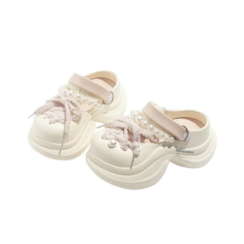 RUN MANNER Clogs Women's Beige Pink-2