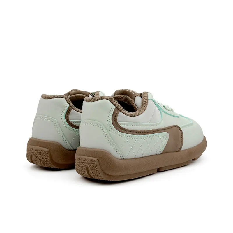 Mengsai Support Abrasion Resistant Low Top Casual Shoes Women's Mint Chocolate-4