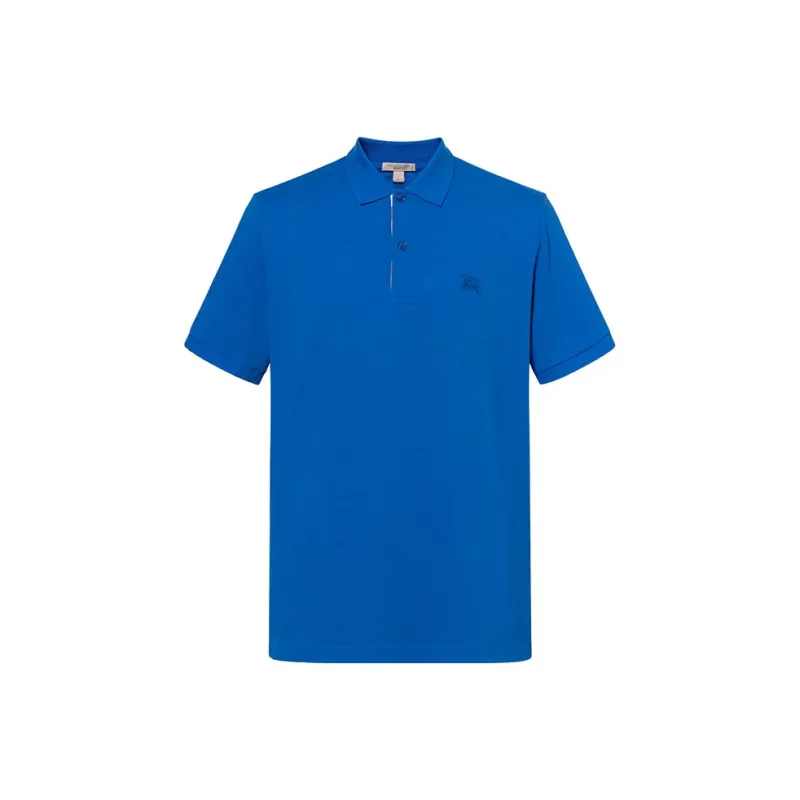 Burberry Men's Casual Sport Short Sleeve Polo Shirt Blue-0
