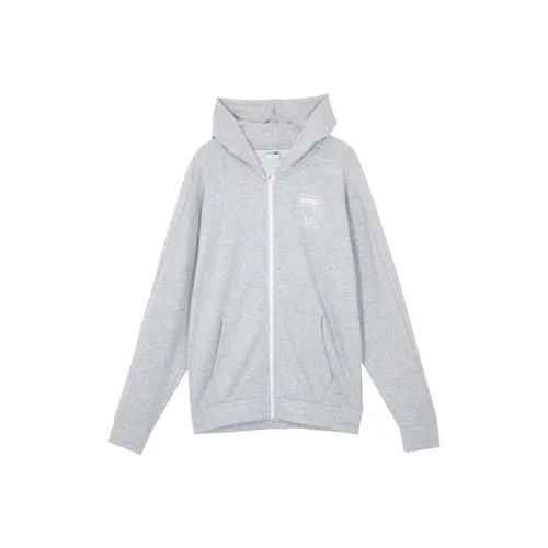 PUMA NEKO GRAPHIC T7 FZ HOODIE Sweatshirt Unisex Light Mixed Gray