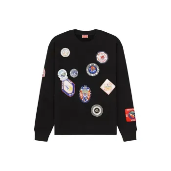 KENZO Logo patches Drop shoulder Sweatshirt