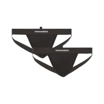 DSQUARED 2 Logo Waistband Jockstraps Two Pack Briefs