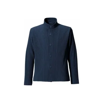 Homme Plissé Issey Miyake Shirts Men Marine Blue