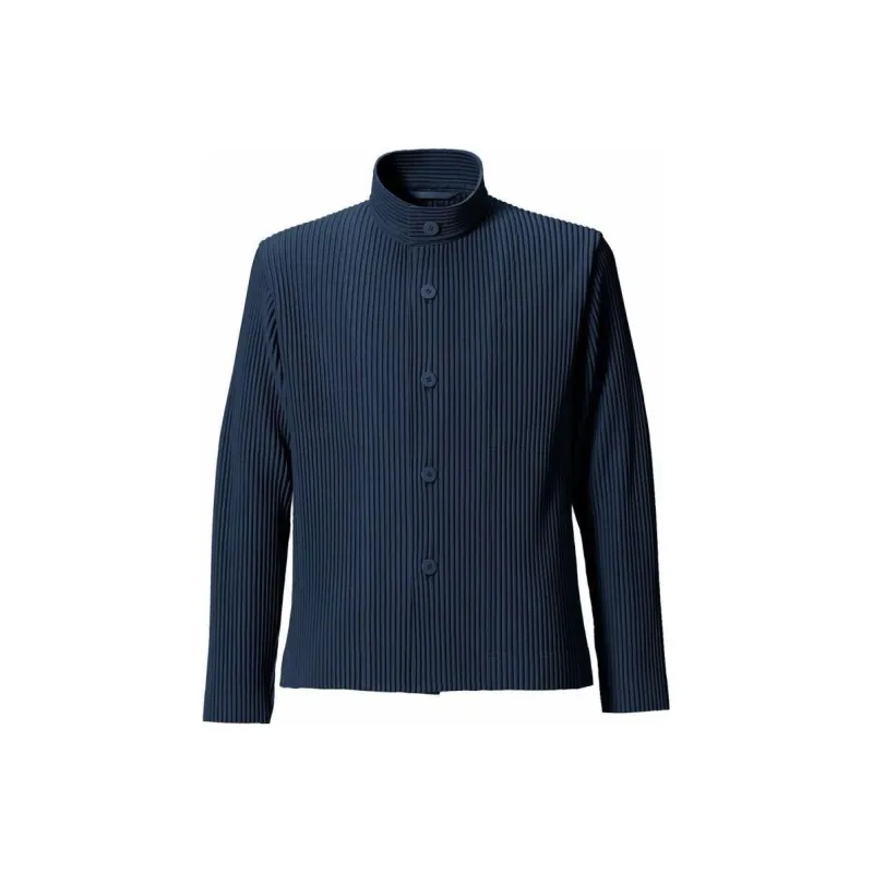 Homme Plissé Issey Miyake Shirts Men Marine Blue-0