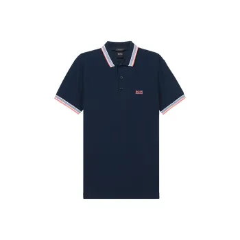 HUGO BOSS Short Sleeved Polo Shirt Men's Dark Blue