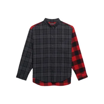 Balenciaga Patchwork Button Down Shirt