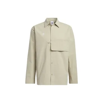 adidas originals CNY Limited Button Sports Long Sleeve Shirt Savanna