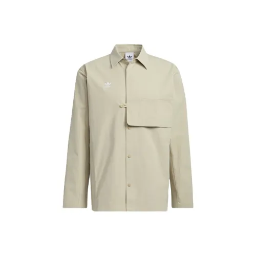 adidas originals CNY Limited Button Sports Long Sleeve Shirt Savanna