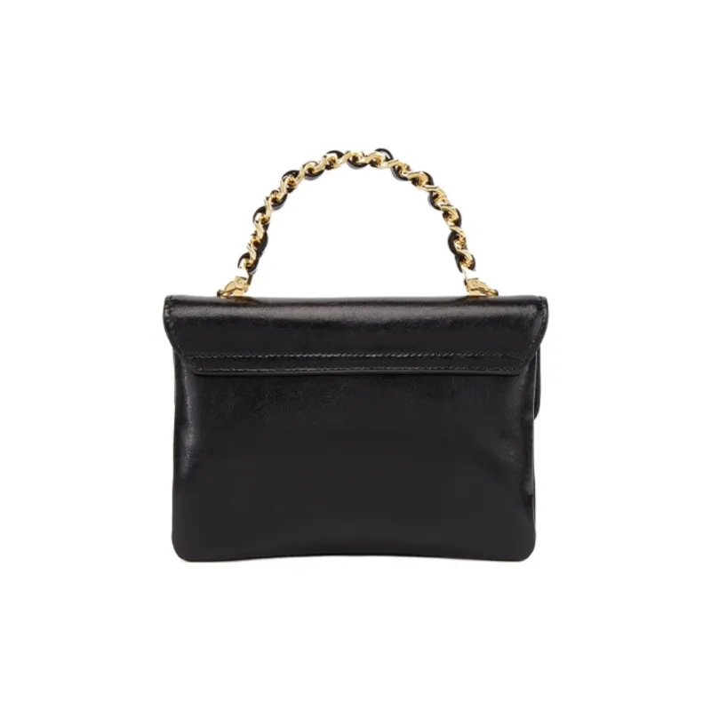ELLE Top Grain Cow Leather Shoulder Bag, Crossbody Bag, Handbag Women's White/Black-5