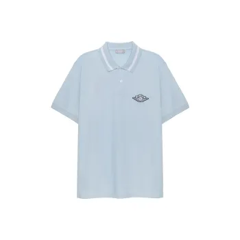DIOR Polo Shirt Unisex Light Blue