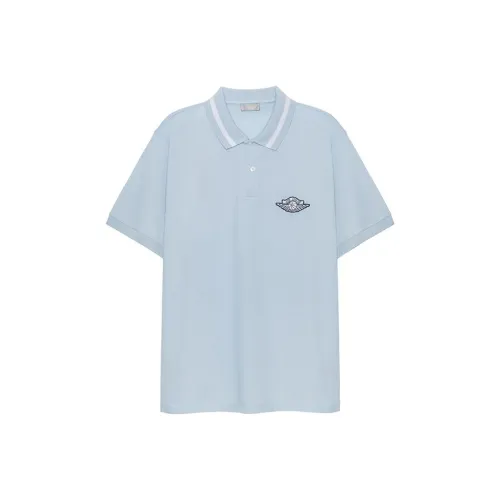 DIOR Polo Shirt Unisex Light Blue