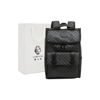 Old Man's Head Synthetic Leather Backpack Regular Men's Black