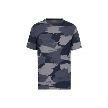 ARMANI EXCHANGEAE SS22 T Shirt Men's Navy Blue Gray