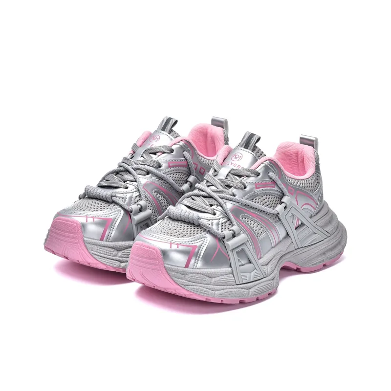 MISTERY Breathable, Slip Resistant, And Abrasion Resistant Low Top Chunky Sneakers Women's-17