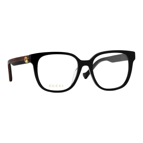 GUCCI Acetate Square Eyeglass Frames Women's Black