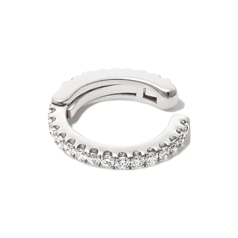 MARIA TASH 18kt White Gold Diamond Hoop Ear Cuff-0