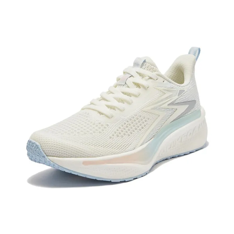 361° Abrasion Resistant Slip Resistant Low Top Casual Running Shoes Women's White Blue-1