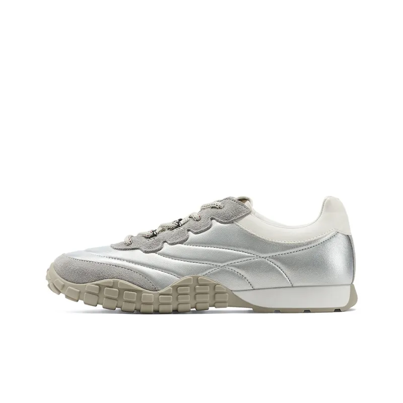 GG CC Soft Sole Cortez Shoes Slip Resistant, Abrasion Resistant, Lightweight Low Top Casual Shoes Women's Silver-0