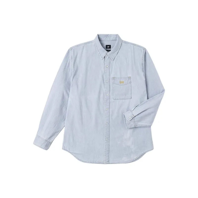 Lee Shirts Men Light Blue-0
