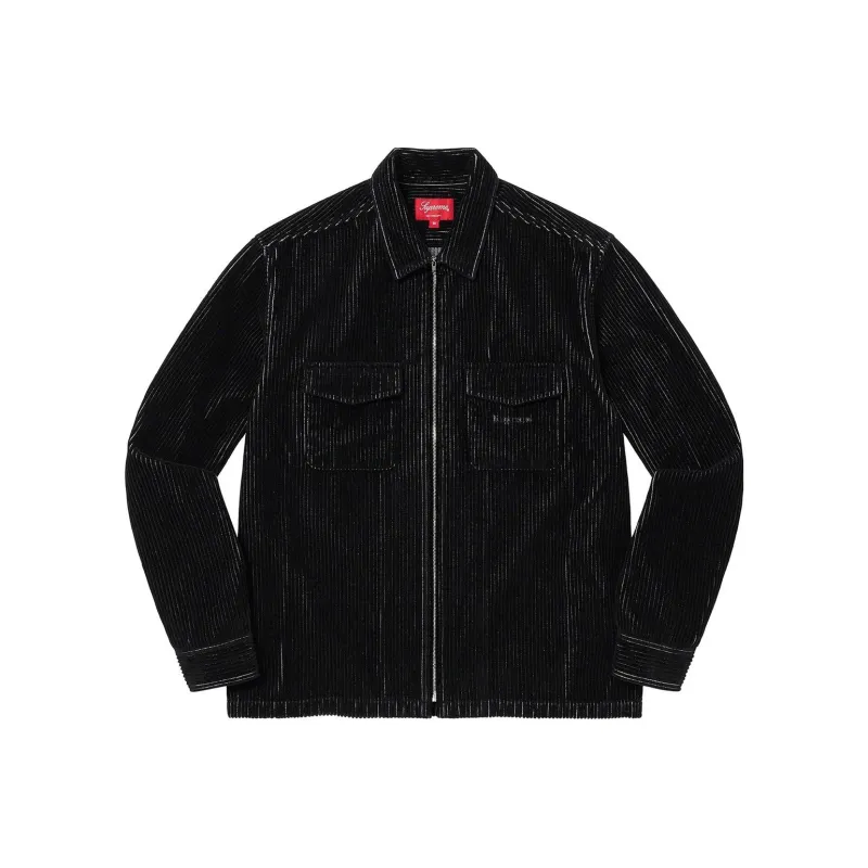 Supreme 2 Tone Corduroy Zip Up Shirt-2