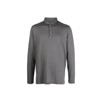 Kiton Long-sleeved Jersey Polo Shirt