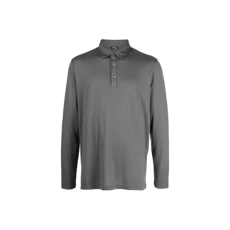 Kiton Long-sleeved Jersey Polo Shirt-0