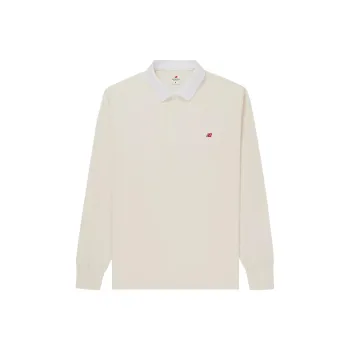 New Balance Made In USA Long Sleeve Polo Shirt Men's White