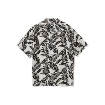 A BATHING APE Open Collar Shirt
