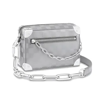 LOUIS VUITTON Mini Soft Trunk Glitter Silver