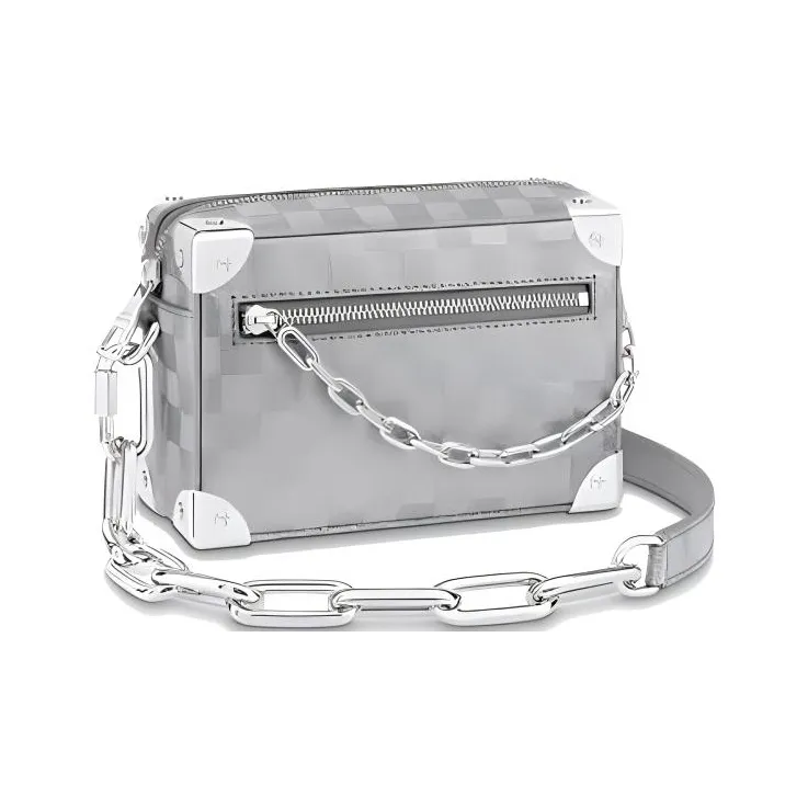 LOUIS VUITTON Mini Soft Trunk Glitter Silver-0